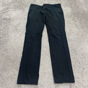 Ami Alexandre Mattiussi Button Fly Straight Leg Chino Pants Mens Large Black